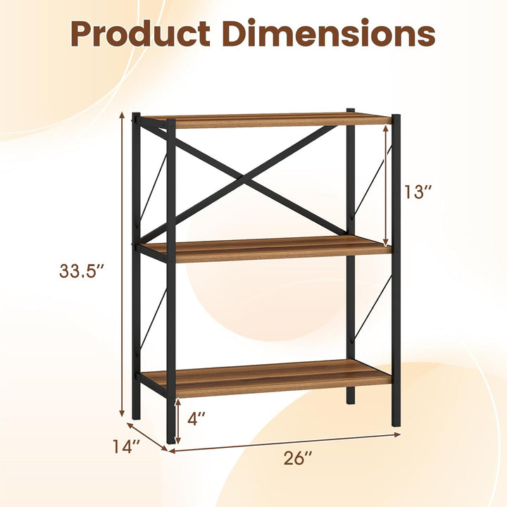 Giantex Modern Bookcase with Heavy-Duty Metal Frame (1/2)