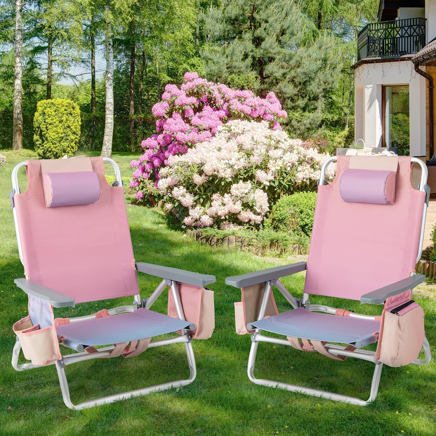 Giantex Beach Chair 2-Pack Sling Camping Chair
