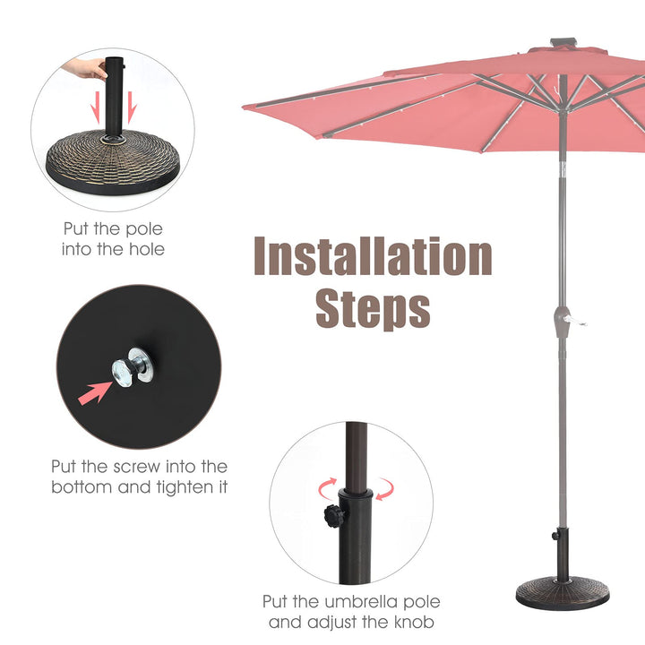 22 LBS Patio Umbrella Base, 18 Inch Round Outdoor Umbrella Stand