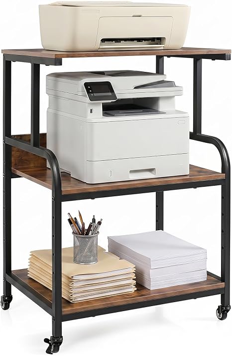Giantex Rolling Printer Stand with Adjustable Storage Shelf