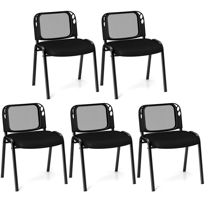 Giantex Set of 5 Stackable Conference Chairs with Mesh Back