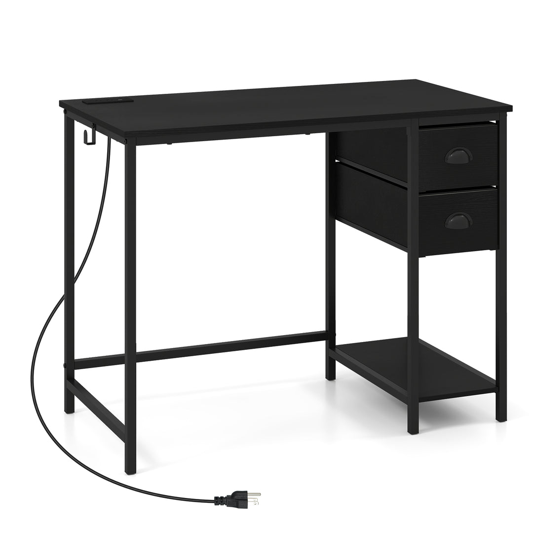Giantex 38" Home Office Desk with Charging Station