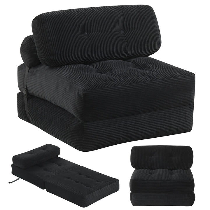 Folding Sofa Bed, Convertible Sleeper Chair with Pillow
