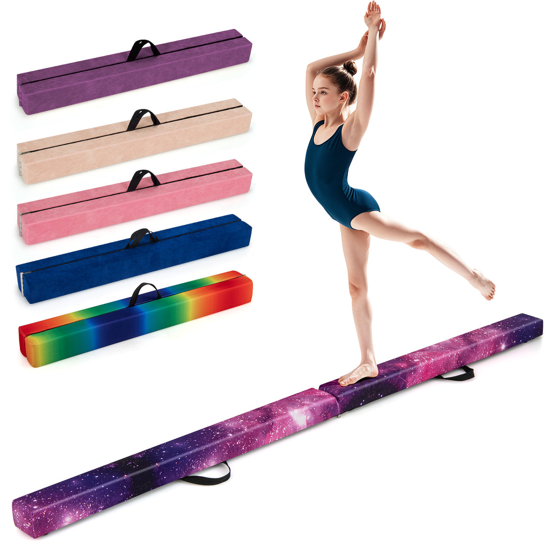 Giantex 7 Ft Balance Beam, Folding Gymnastics Beam w/Carry Handles