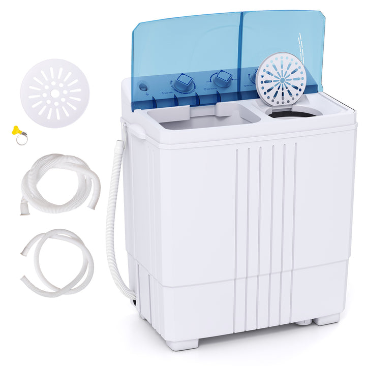 Giantex Washing Machine Portable Compact Twin Tub 12Lbs Washing and 8Lbs Spinning