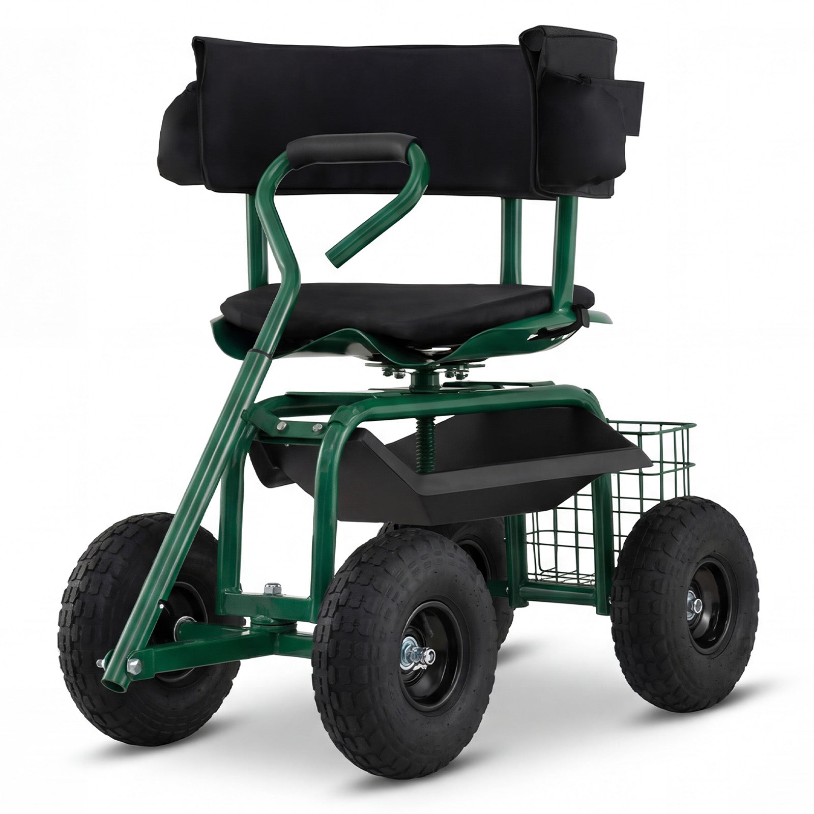 Cushioned Rolling Garden Cart - Thumbnail 2