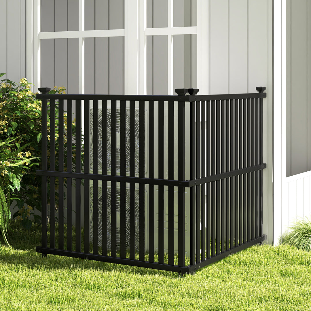 Giantex Air Conditioner Fence 2/4 Panels - 45''W x 45''H Outdoor Fence Privacy Screen with Metal Stakes