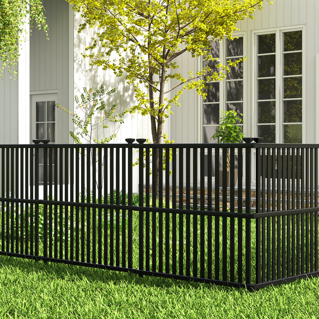 Giantex Air Conditioner Fence 2/4 Panels - 45''W x 45''H Outdoor Fence Privacy Screen with Metal Stakes