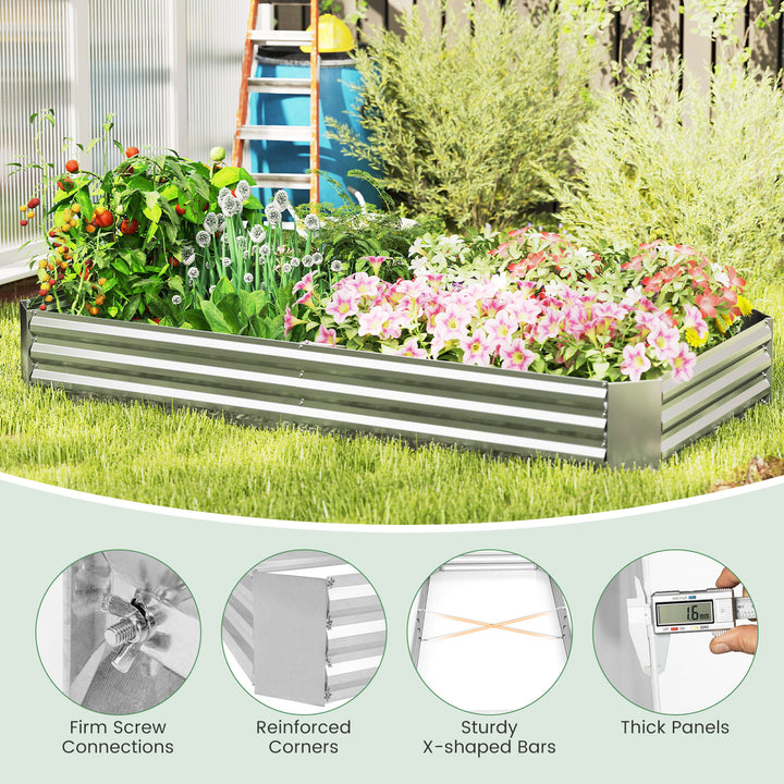 Giantex Galvanized Raised Garden Bed