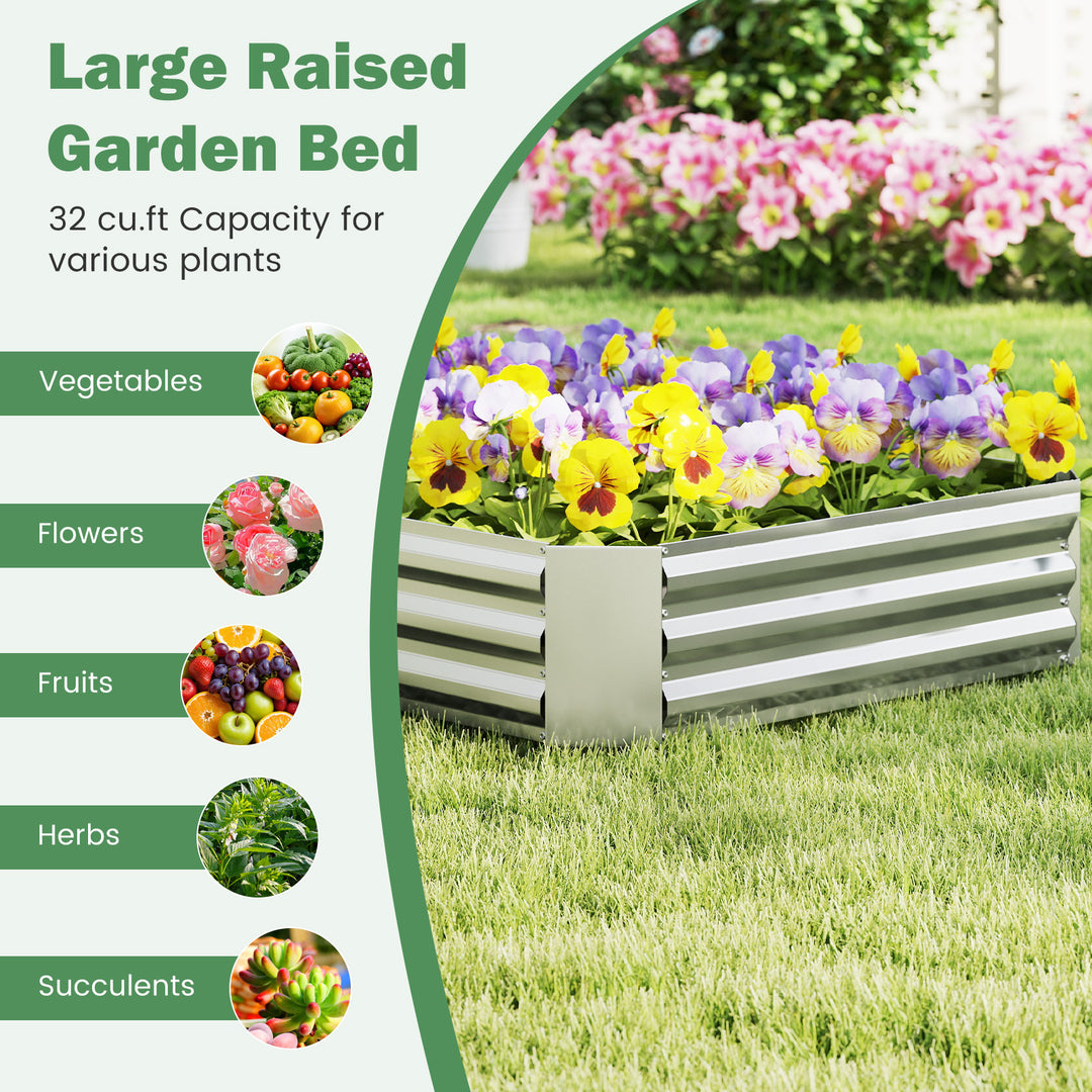 Giantex Galvanized Raised Garden Bed