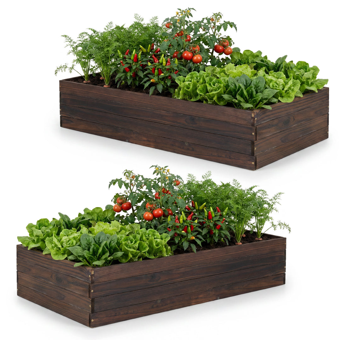Giantex 45" x 23" Fir Wood Raised Garden Bed (1/2)