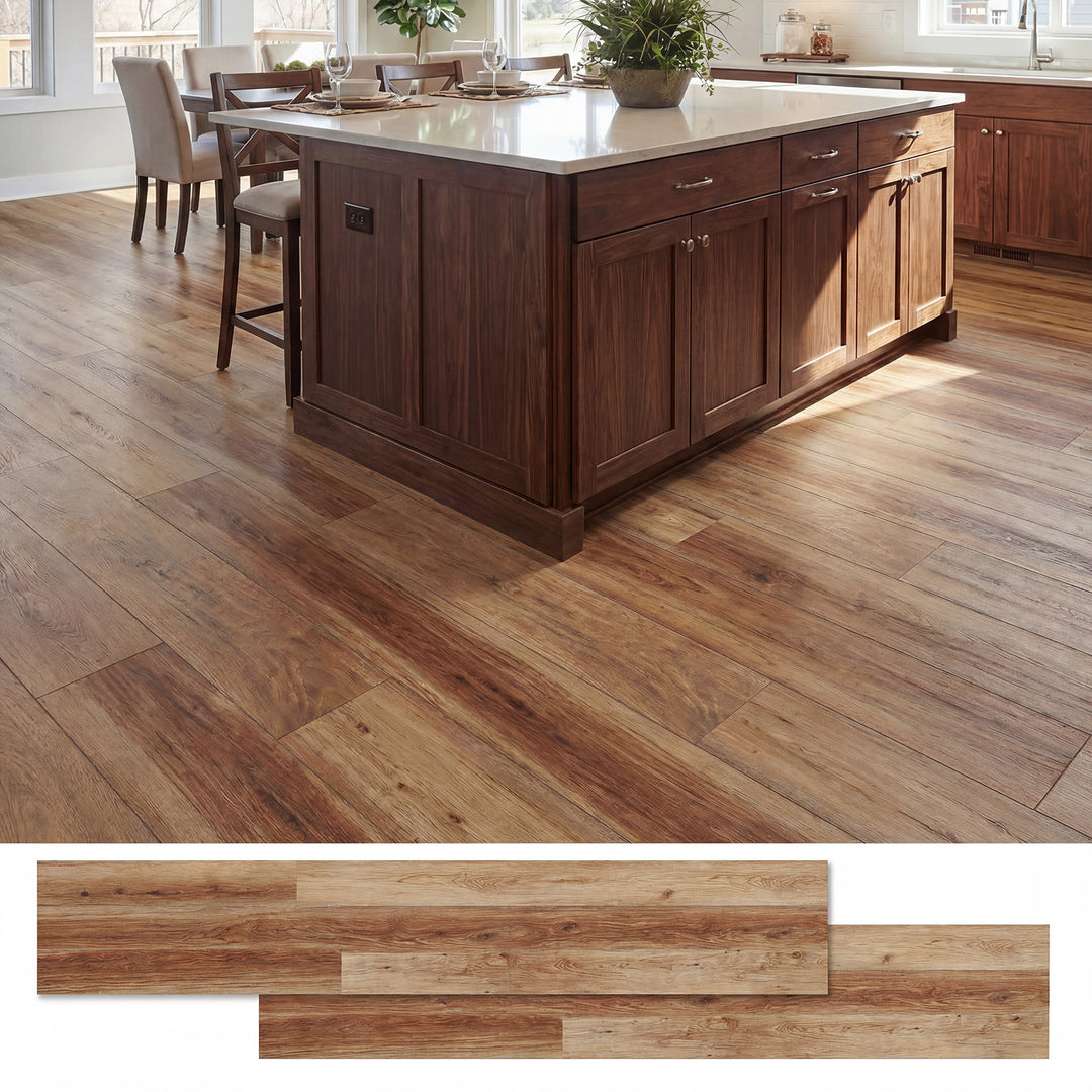 Giantex 24/48-Pack Vinyl Flooring Planks 36" x 6", 36/72 Sq.Ft