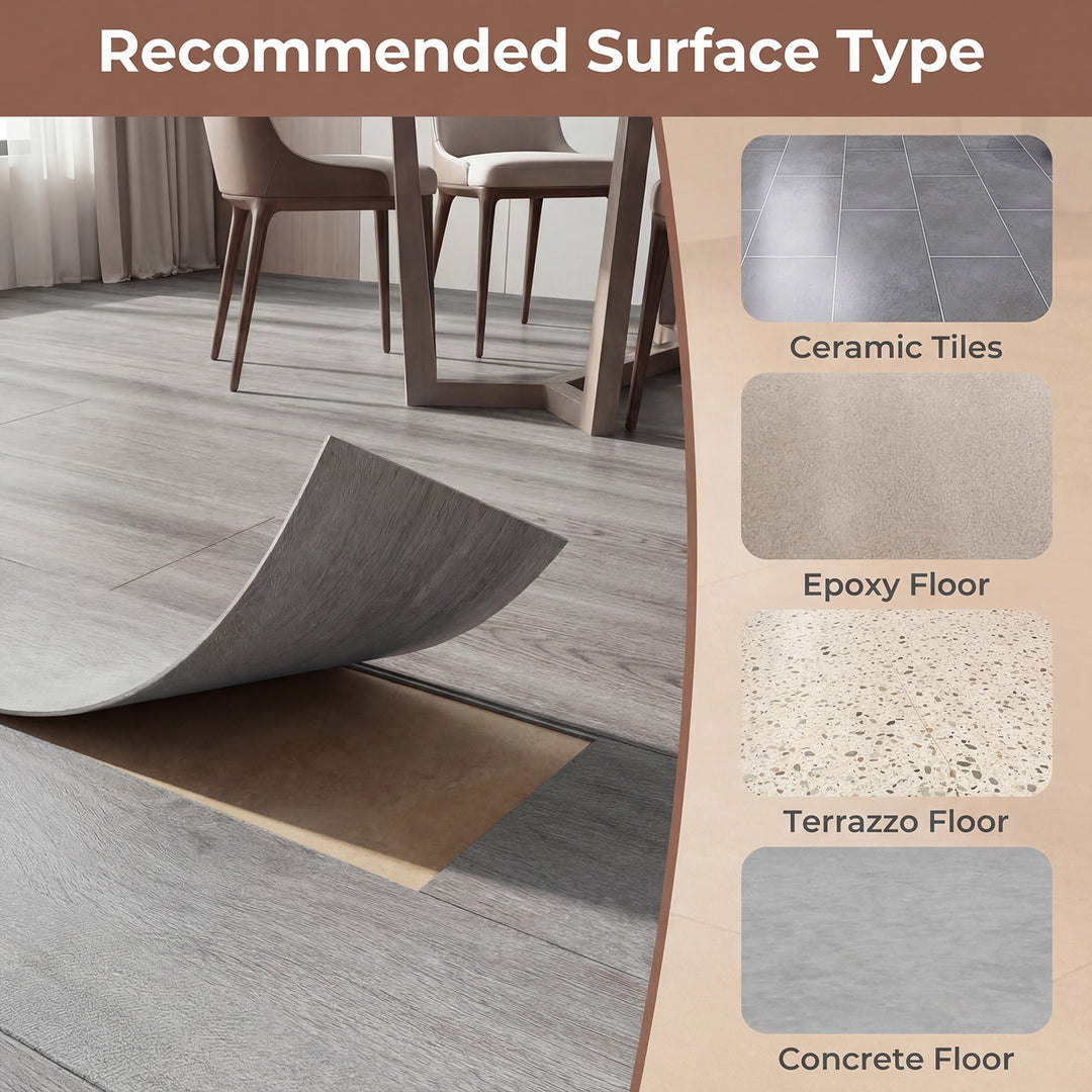Giantex 24/48-Pack Vinyl Flooring Planks 36" x 6", 36/72 Sq.Ft