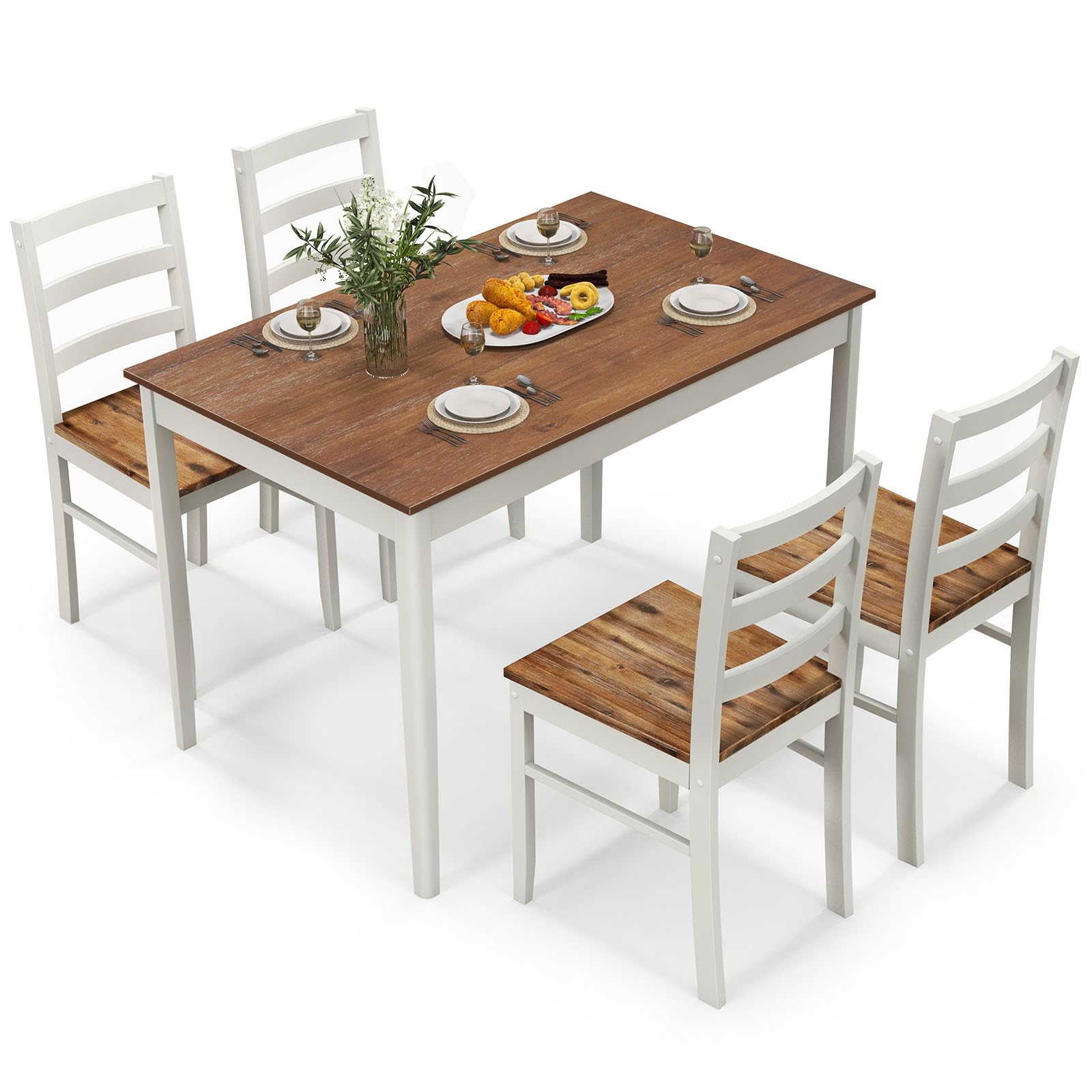  5-Piece Dining Set of 4 - Giantex