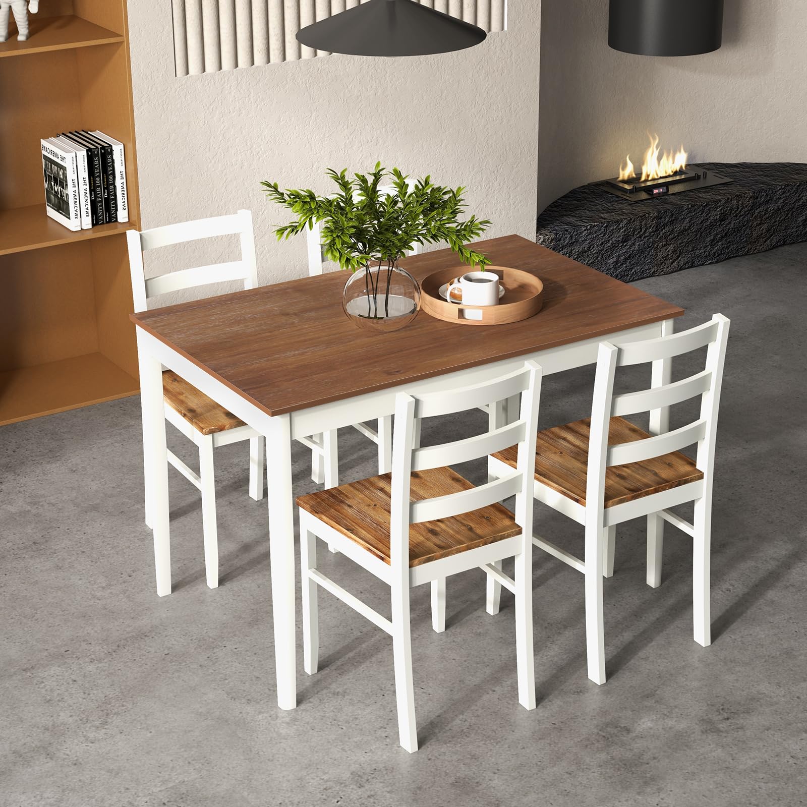  5-Piece Dining Set of 4 - Giantex