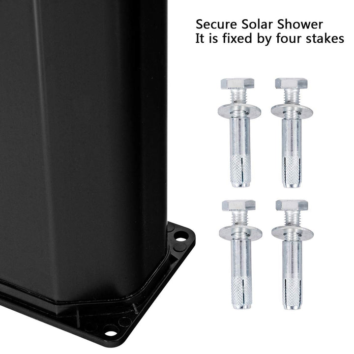 7.2Ft 9.3 Gallon 2-Section Solar Heated Shower W/Shower