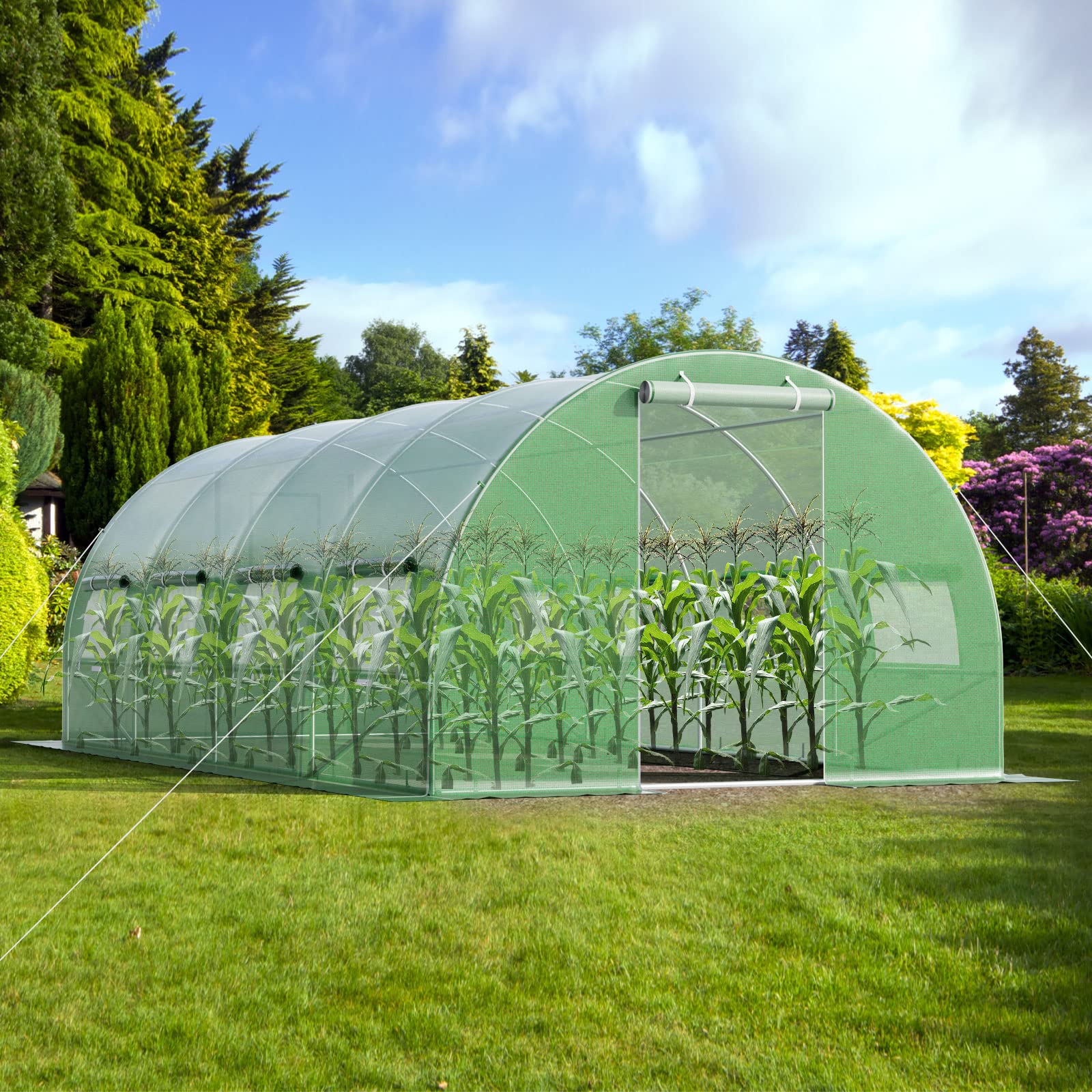Giantex Greenhouse, 20 x 10 x 6.6 FT Large Walk in Greenhouse Outdoor