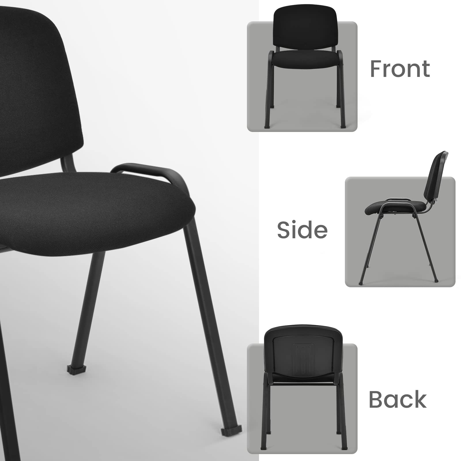 Set of 5 Conference Chair Elegant Design Stackable Office