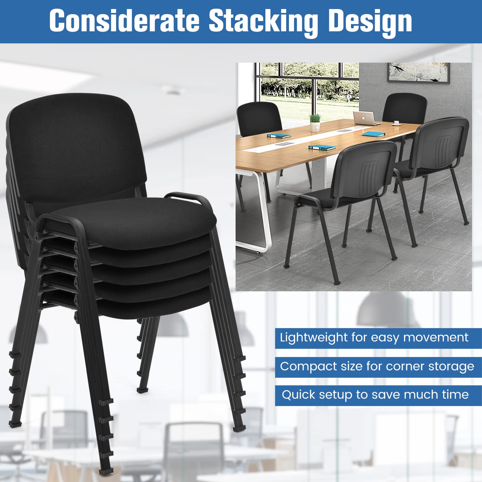 Conference Chair Elegant Design Stackable Office