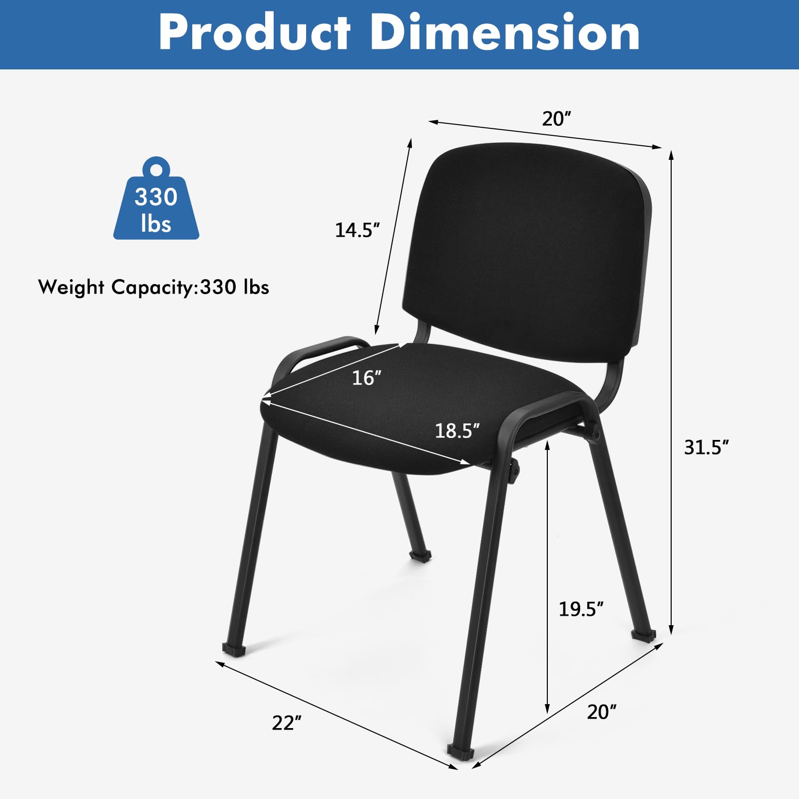 Conference Chair Elegant Design Stackable Office