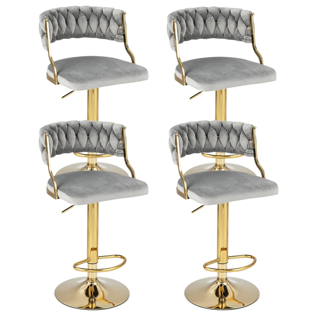 Giantex Swivel Adjustable Height Bar Stools Set of 2