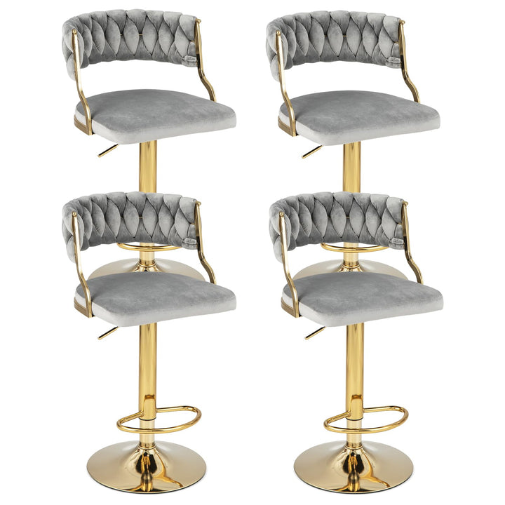 Giantex Swivel Adjustable Height Bar Stools Set of 2