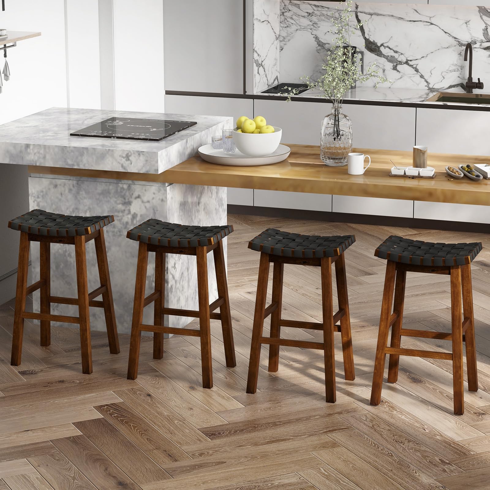 Giantex Woven Saddle Stools Set of 2