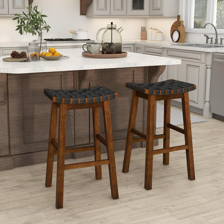 Giantex Woven Saddle Stools Set of 2