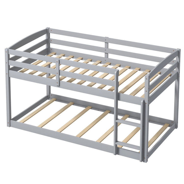 Giantex Solid Wood Twin Over Twin Bunk Bed Frame