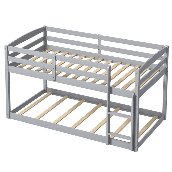 Giantex Solid Wood Twin Over Twin Bunk Bed Frame