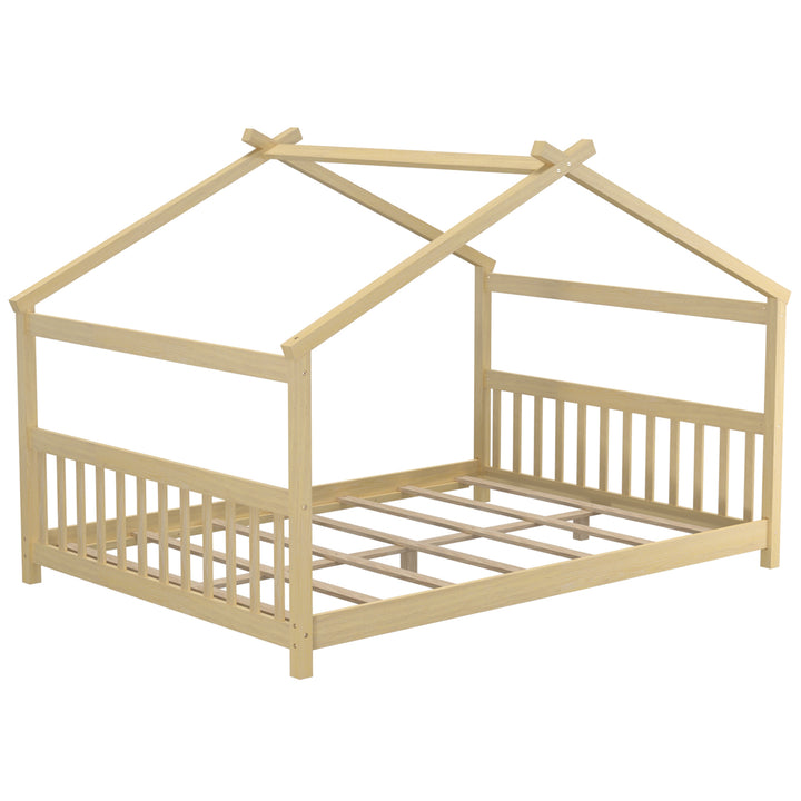 Giantex House Bed Twin, Solid Wood Kids House Bed with Roof