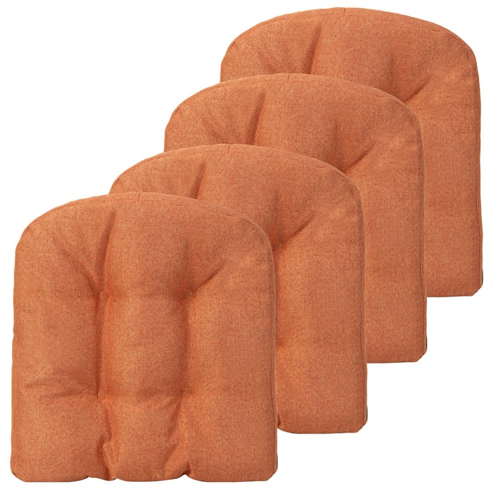 Chair Cushions for Dining Chairs 4 Pack, 17.5” x 17”U-Shaped Chair Pads with Polyester Cover
