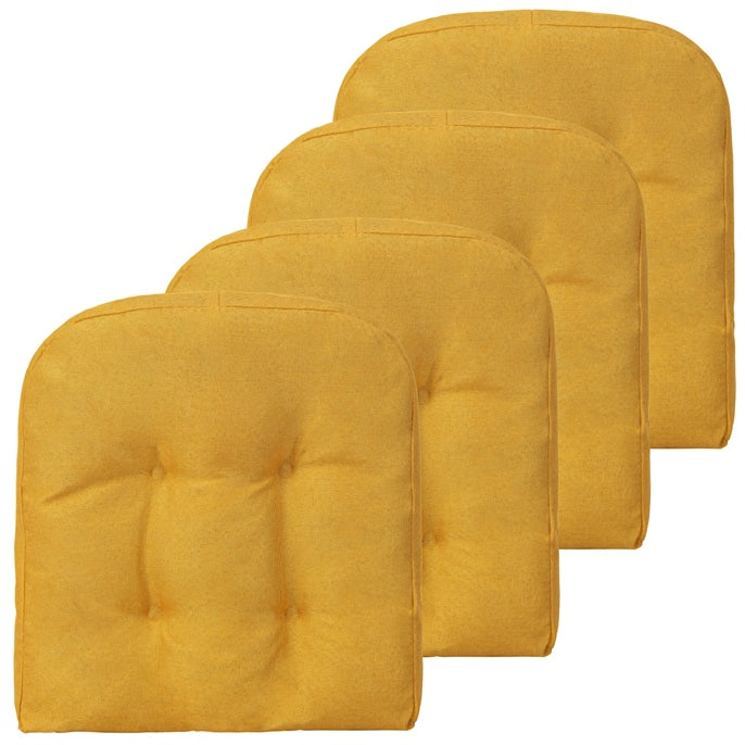 Chair Cushions for Dining Chairs 4 Pack, 17.5” x 17”U-Shaped Chair Pads with Polyester Cover