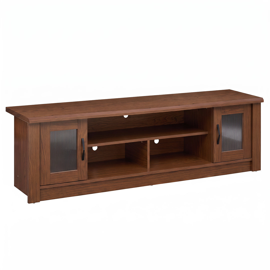 GIANTEX 63" Farmhouse TV Stand for 70 inch TV with 2 Fluted Doors