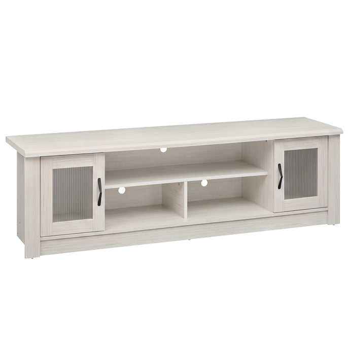 GIANTEX 63" Farmhouse TV Stand for 70 inch TV with 2 Fluted Doors