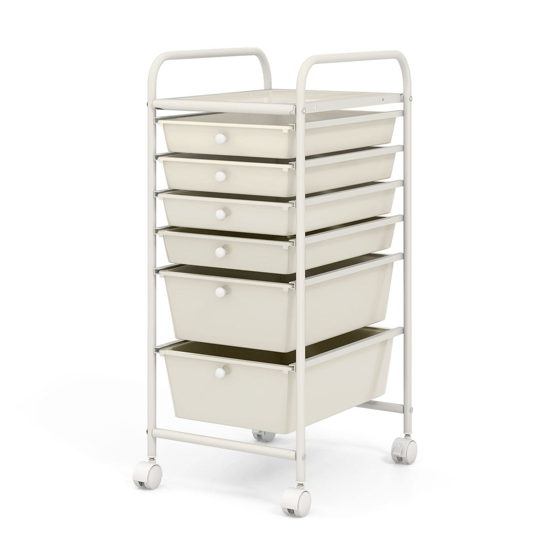 Giantex 6 Storage Drawer Cart Rolling Organizer Cart for Tools