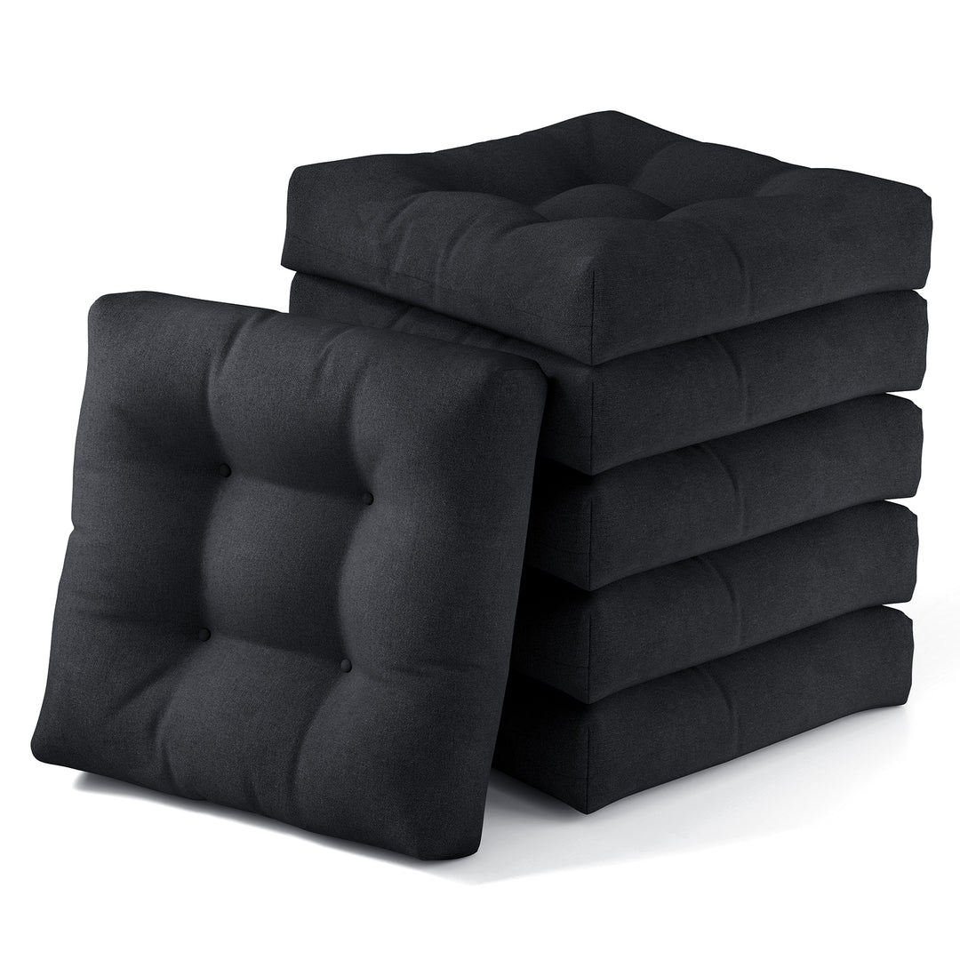 Giantex 2/4/6 Pack Tufted Patio Cushions 4 Inch Thick Outdoor Chair Pads