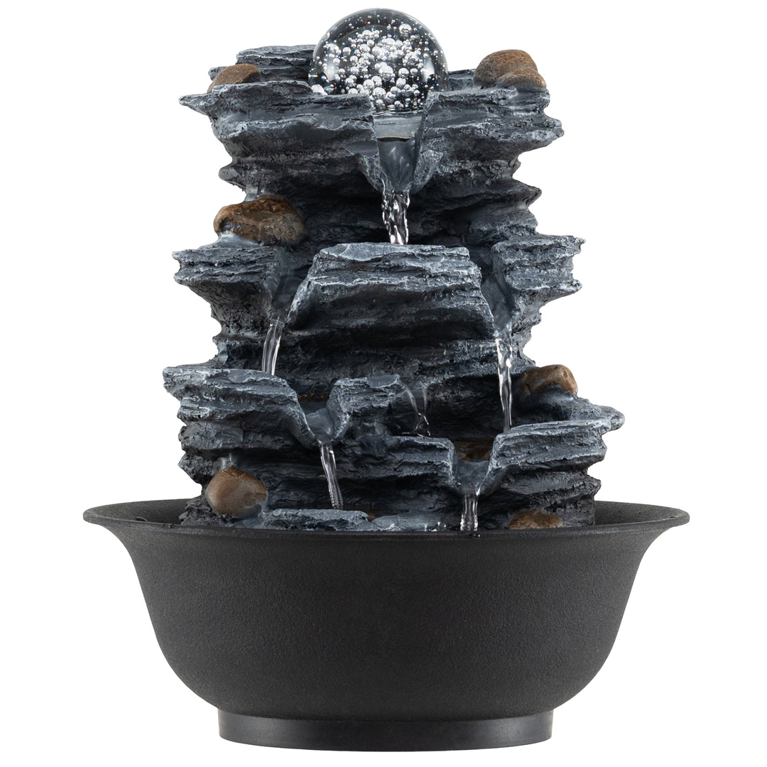 Giantex Tabletop Water Fountain with LED Lights