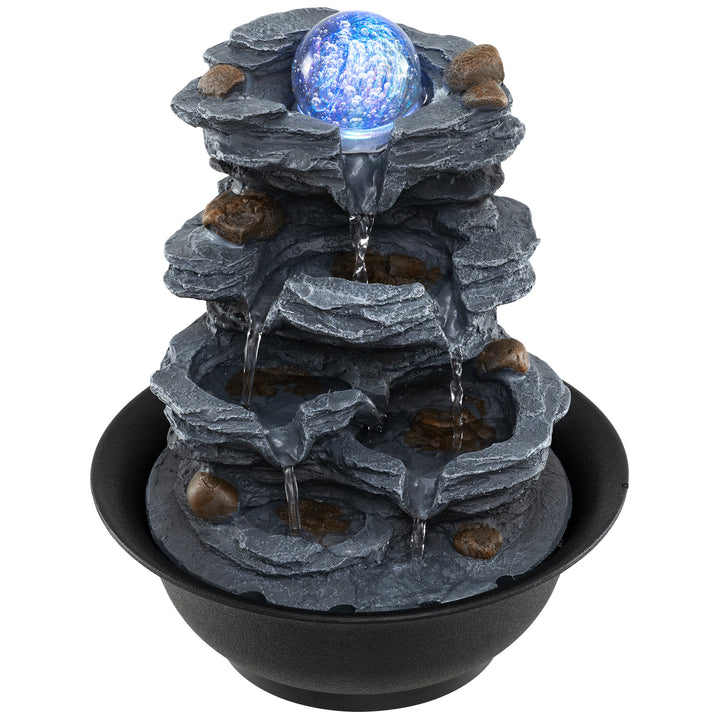 Giantex Tabletop Water Fountain with LED Lights