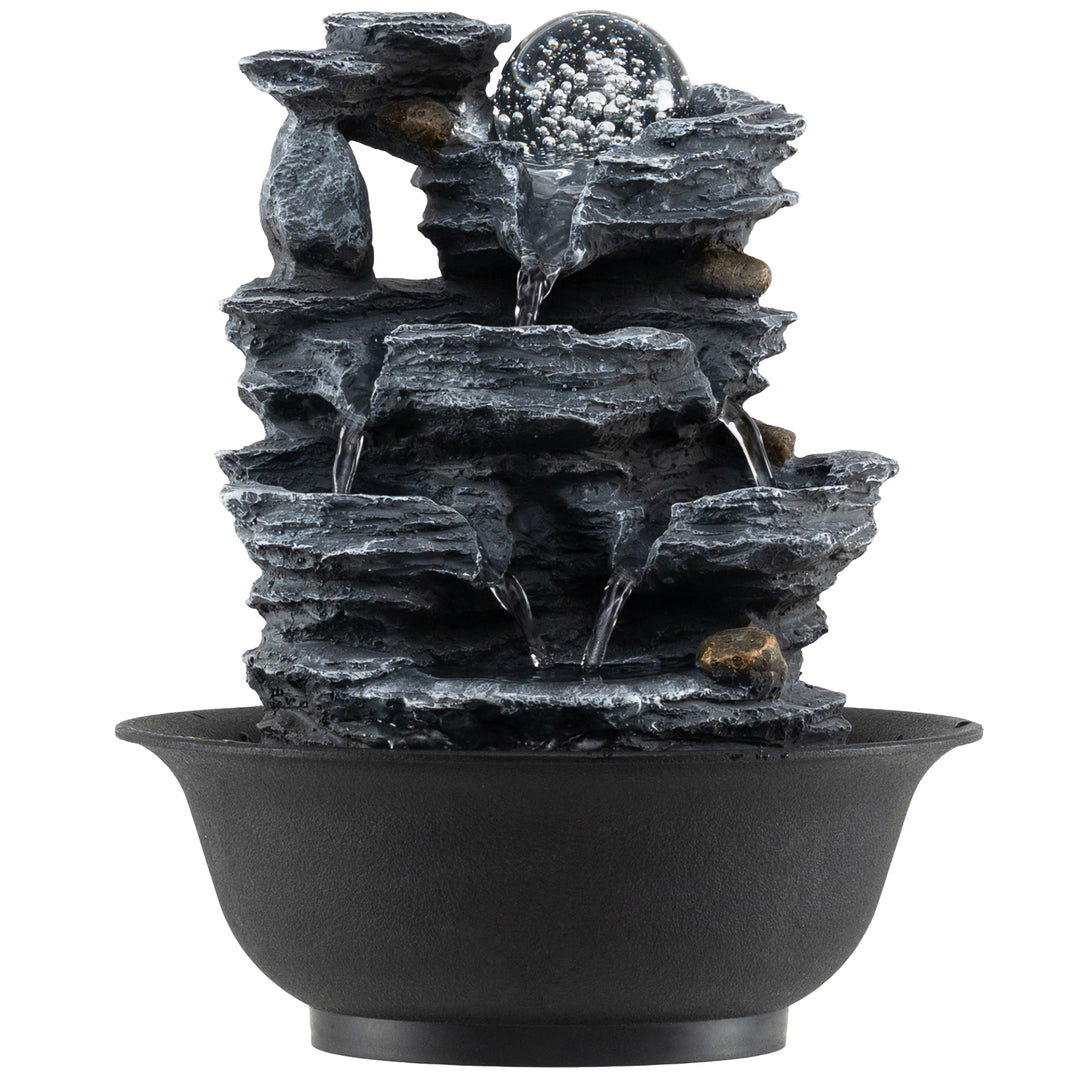 Giantex Tabletop Water Fountain with LED Lights