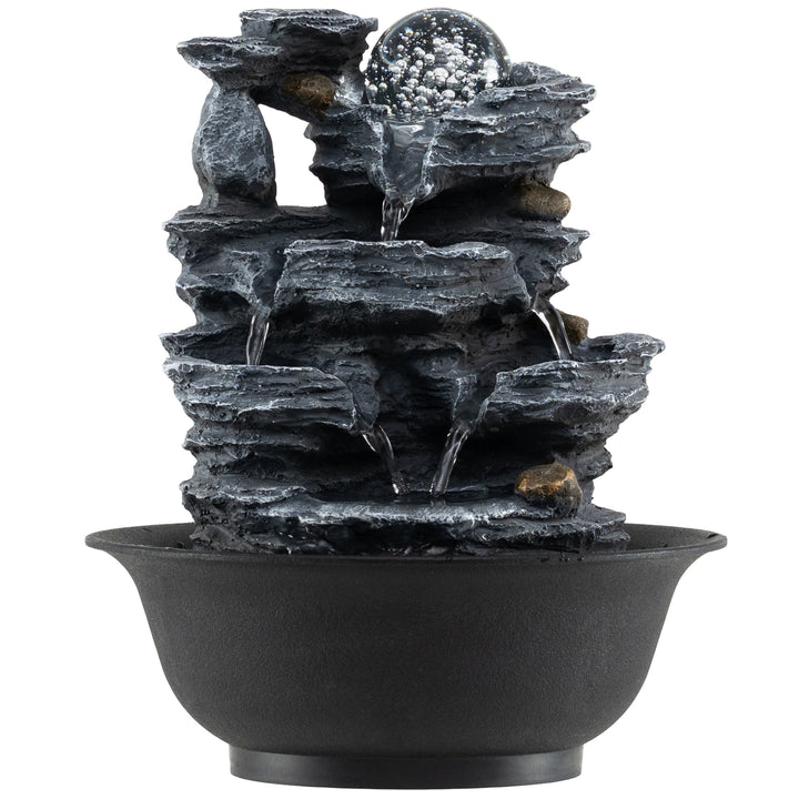 Giantex Tabletop Water Fountain with LED Lights