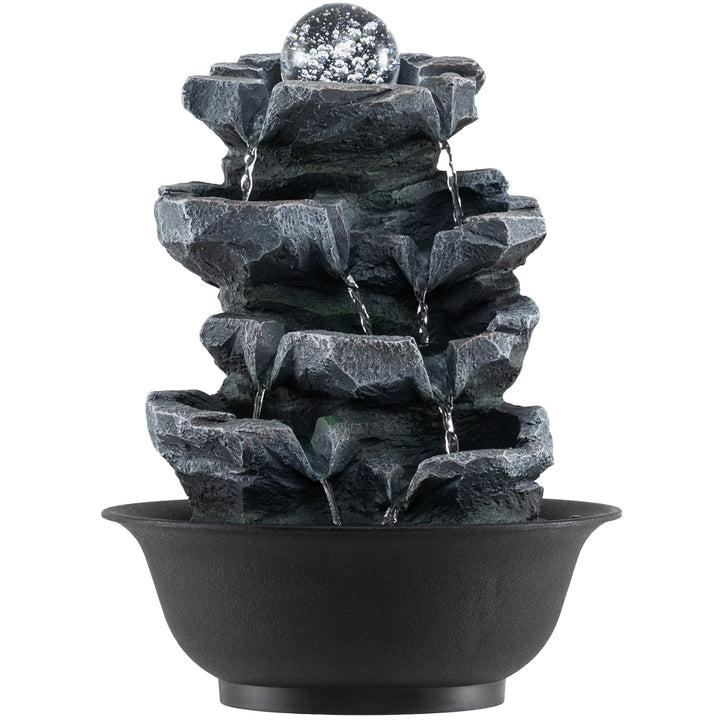 Giantex Tabletop Water Fountain with LED Lights