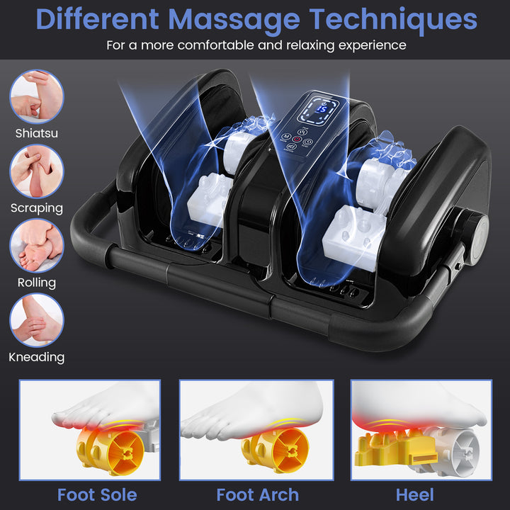 Giantex Foot Massager with Heat, 3 Massage Modes & Speed, Timer, 3 Intensity, Washable Cover