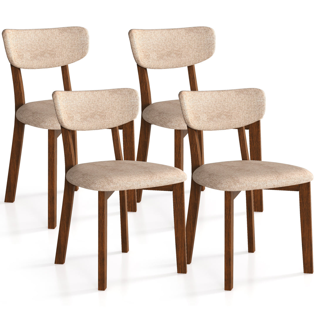 Giantex Wood Dining Chairs Set of 2, Farmhouse Wooden Dining Room Chair with Cushion Seat