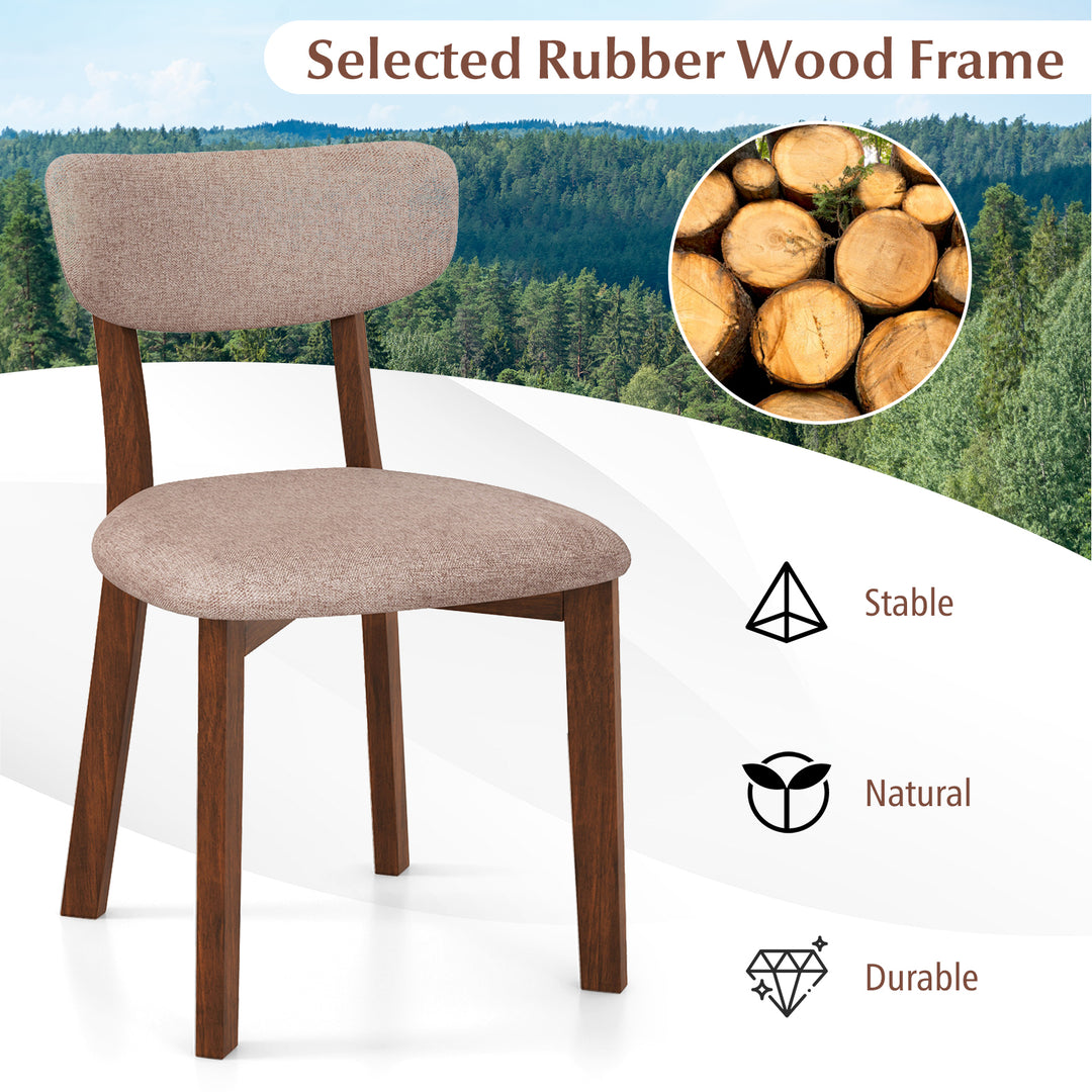Giantex Wooded Dining Chairs Set of 2/4 for Living Room Restaurant