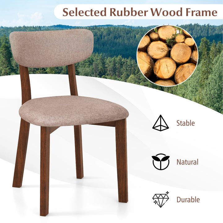 Giantex Wooded Dining Chairs Set of 2/4 for Living Room Restaurant