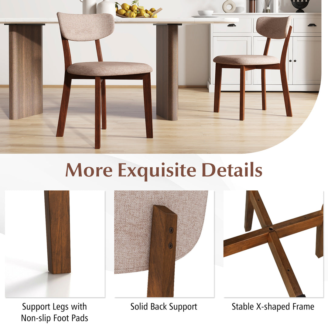Giantex Wooded Dining Chairs Set of 2/4 for Living Room Restaurant