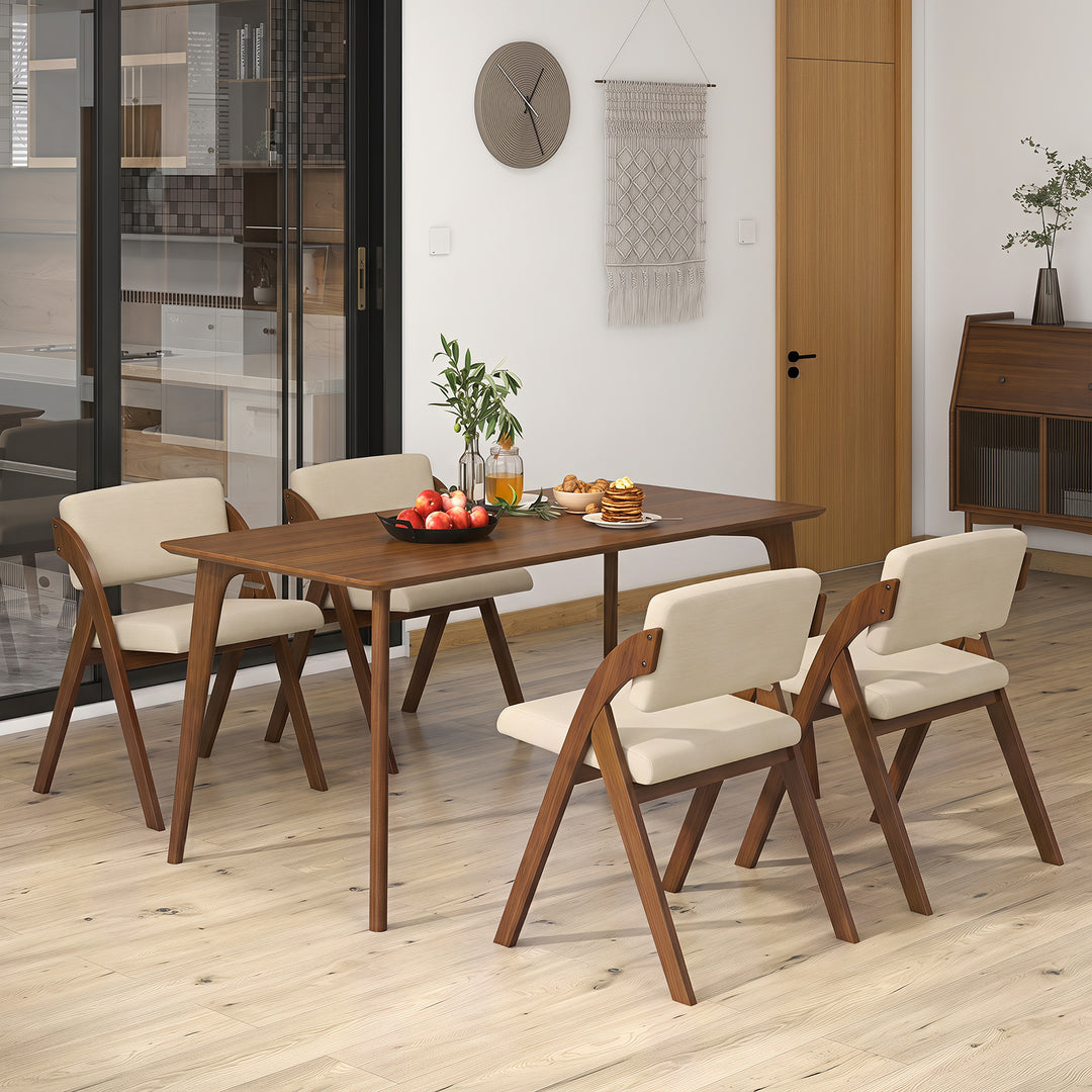 Giantex Set of 2 Folding Kitchen Dining Chairs with Rubber Wood Legs