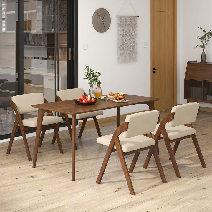 Giantex Set of 2 Folding Kitchen Dining Chairs with Rubber Wood Legs