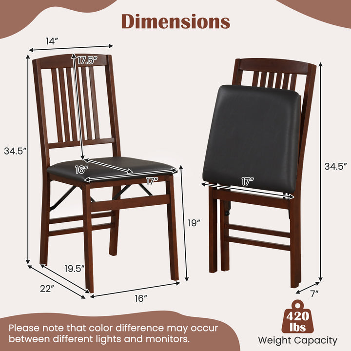 Giantex Folding Dining Chairs Set (2/4)